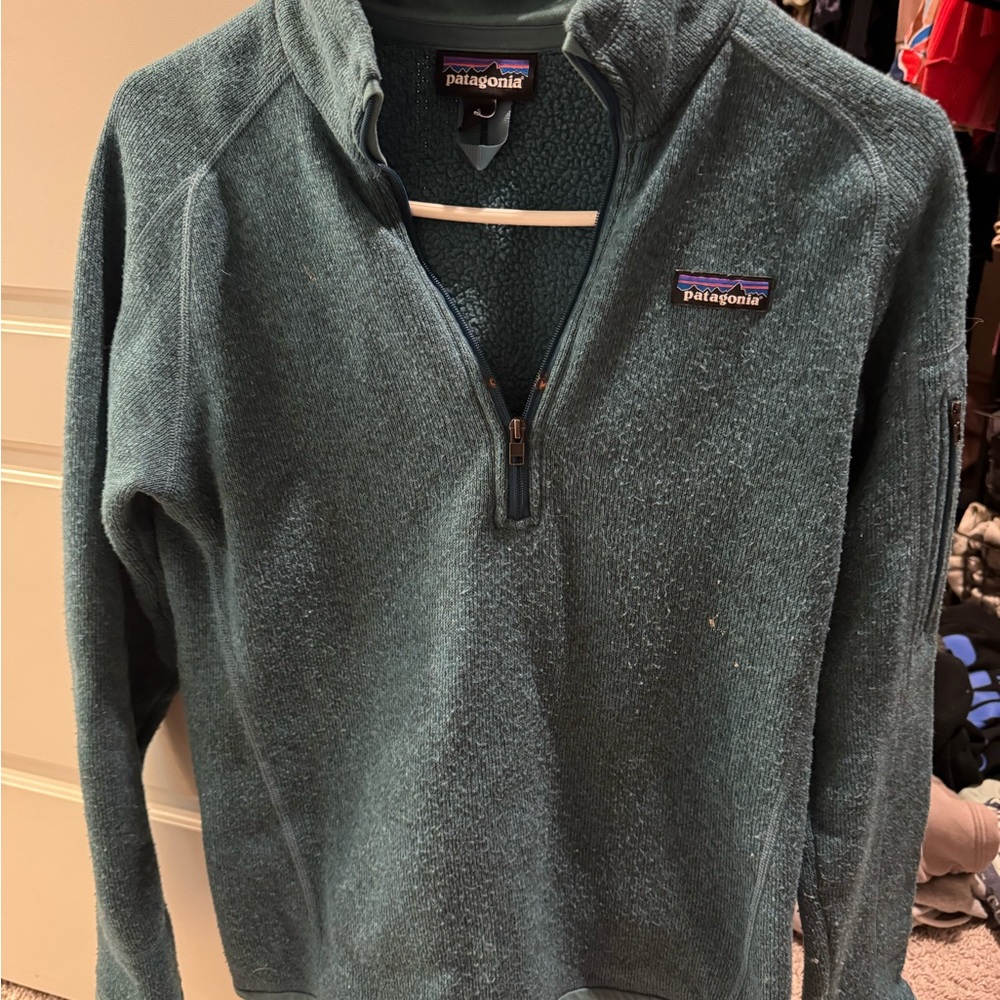 Patagonia Men's Zip-Up Sweater in Teal